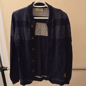 Jack and Jones Men's Navy and Gray Cardigan